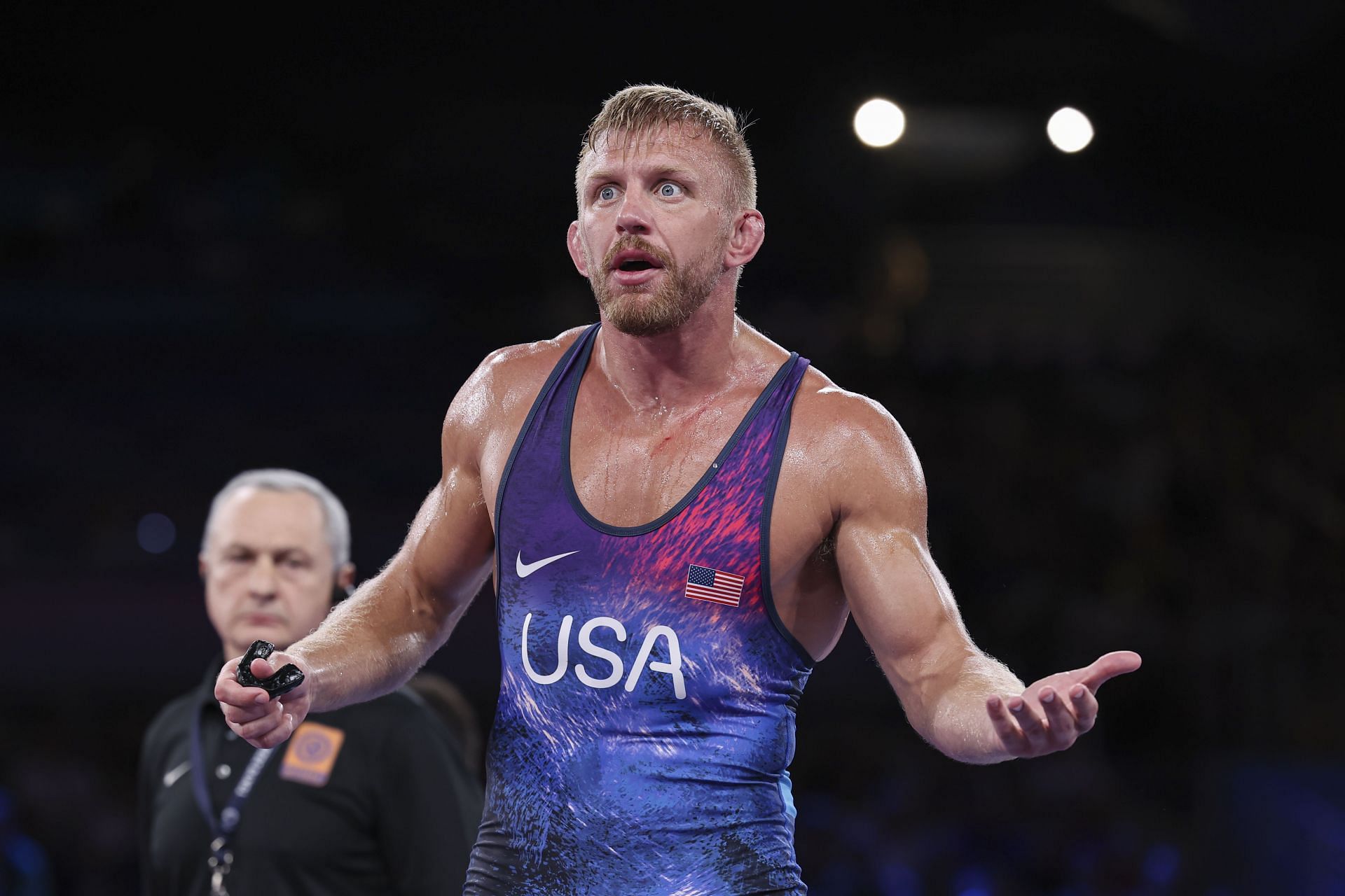 Kyle Dake during the Olympic Games 2024 in Paris, France. (Photo by Getty Images)